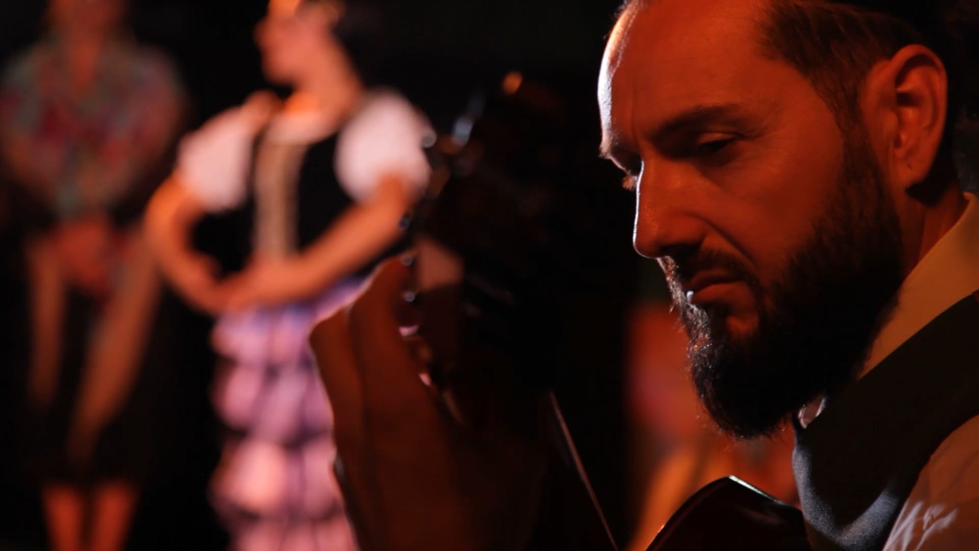 Espectáculo flamenco en escena